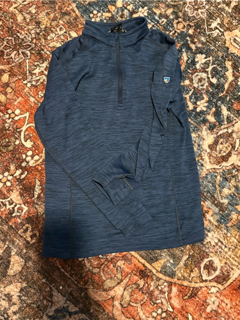 Kuhl kids size 10 Heathered Navy Zip-Up Jacket half zip